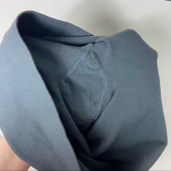 Mono B Grey High Rise Ribbed Leggings Size Large‎ Style APH2501 Yoga Dance Pants - Picture 10 of 11